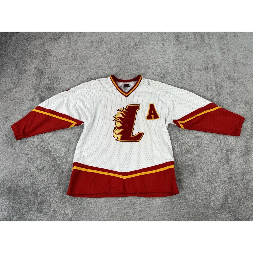 Lawrence Nassua Flames Jersey Mens Medium K1 Sportswear Hockey USA New Jeresey